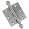Embassy 3 x 3 Solid Brass Hinge, Satin Nickel Finish with Acorn Tips 3030US15A-1 - alternate 1